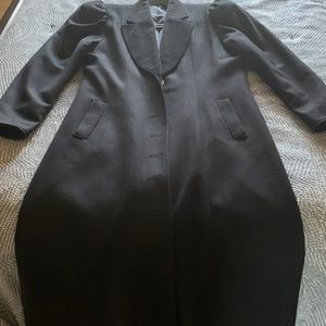 Pioneer Wear Red River Collection size14 black floor length coat